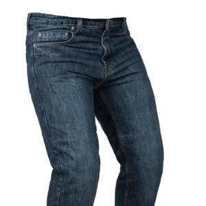 Noru Ruto Motorcycle Biker Blue Jeans Removable Knee Pads Size 36x32